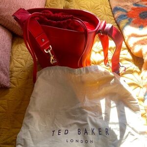 Ted Baker Red Bucket Cross Body bag!!